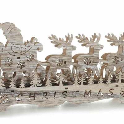 Decorazione natalizia a slitta in legno