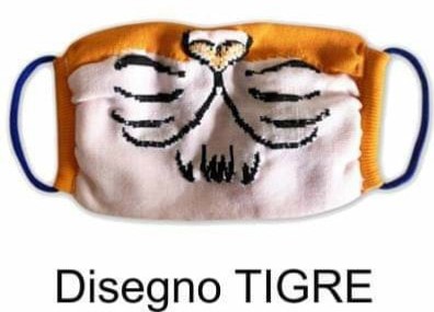 MASCHERINA FACCIALE RIUTILIZZABILE per BAMBINI
Disegno TIGRE