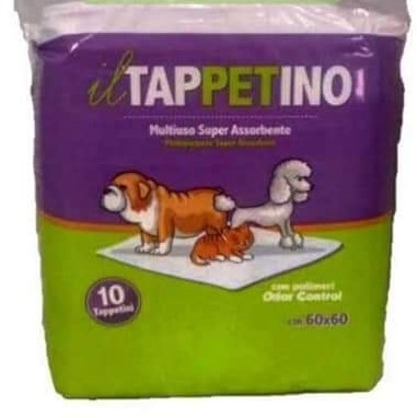 TAPPETINO ASSORBENTE 
MIS. 60X60 CM 
CF. 10 PZ. 
MADE IN ITALY