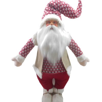 BABBO NATALE GAMBE IN CEMENTO H. 150 CM ROSSO