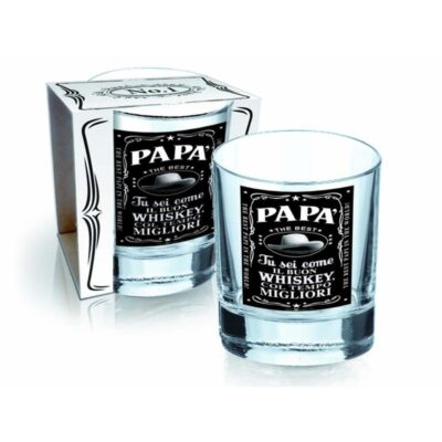 BICCHIERE VETRO PAPA' WHISKEY