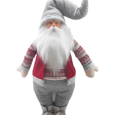 BABBO NATALE GAMBE IN CEMENTO H. 150 CM ARGENTO