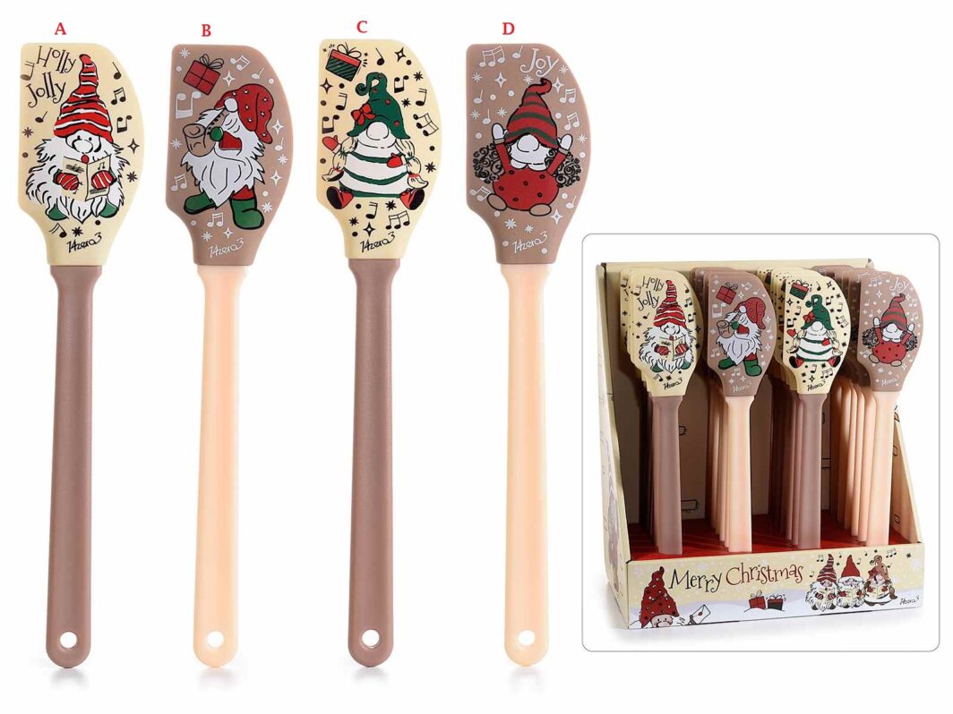 Spatola dolci in silicone "Gnometti cantori"