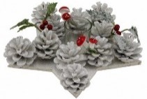 CENTROTAVOLA STELLA IN LEGNO PORTACANDELA