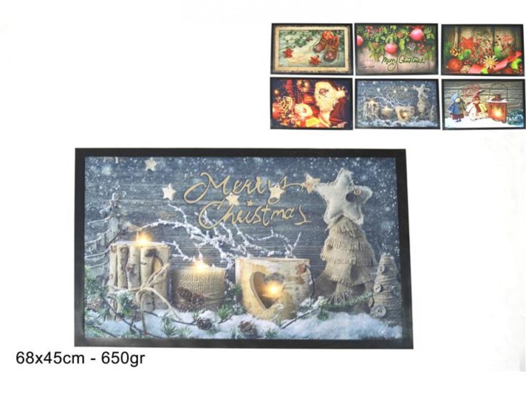 ZERBINO NATALIZIO MUSICALE CON LED MIS. 45X68 CM
COLORI ASSORTITI