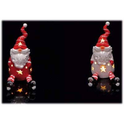 BABBO NATALE IN CERAMICA CON LED INTERNI MIS. 7X7X26 CM 
SOGGETTI ASSORTITI
