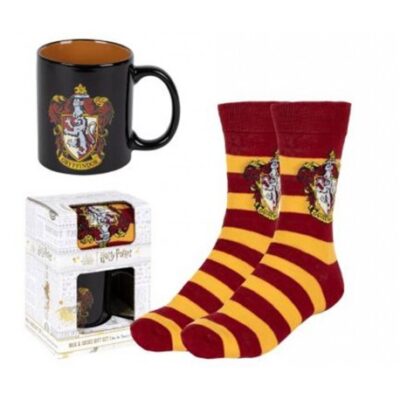 CARTOON Set Regalo Harry Potter, Grifondoro, Tazza Mug in Ceramica + Calzini (36-41)