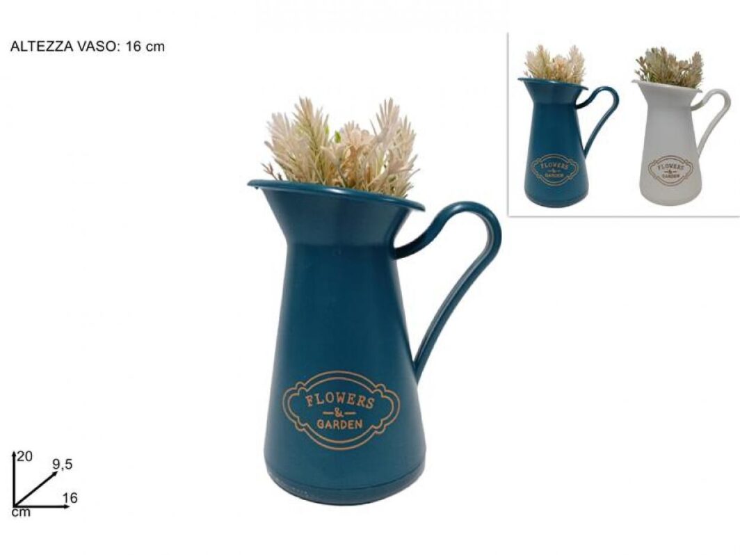 VASO  BROCCA CON FIORI