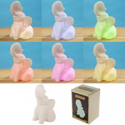 Lampada led pvc cambiacolore "Elefante" Cm. 16x12
"kids" "arredocasa" "elefante" "lampadaled"