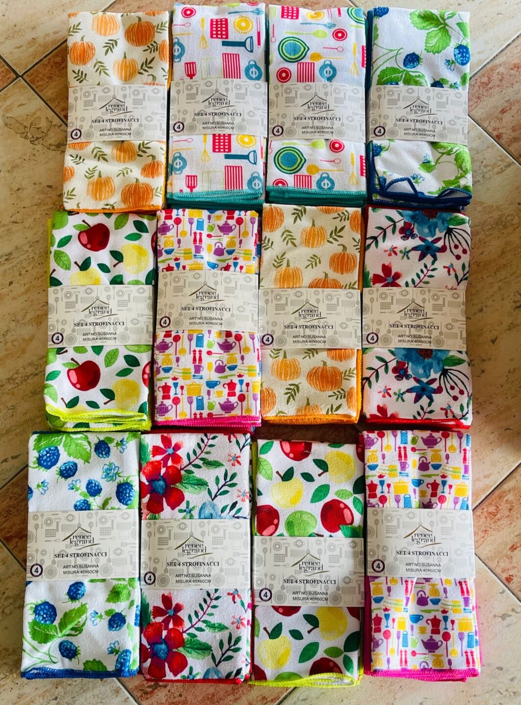 SET 4 STROFINACCI "RENE" COTONE
COLORI ASSORTITI