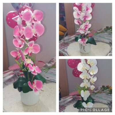 ORCHIDEA ARTIFICAILE  IN VASO CERAMICA