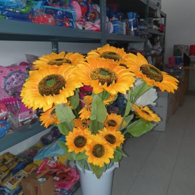 GIRASOLE ARTIFICIALE SINGOLO 3F. 
H. 90 CM.
"ARREDO CASA" "GIARDINO" "FIORI"