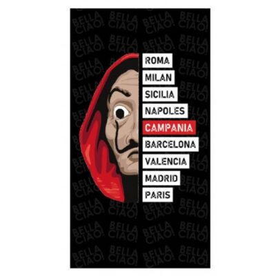Telo mare spugna La Casa di Carta - Bella Ciao!