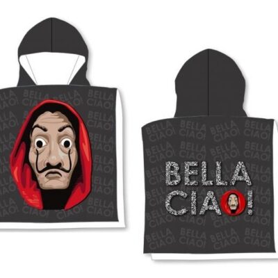 PONCHO MARE BELLA CIAO LA CASA DI CARTA