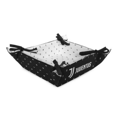 Cestino svuotatasche portaoggetti F.C. Juventus Ufficiale. Dimensioni 20x20x7cm