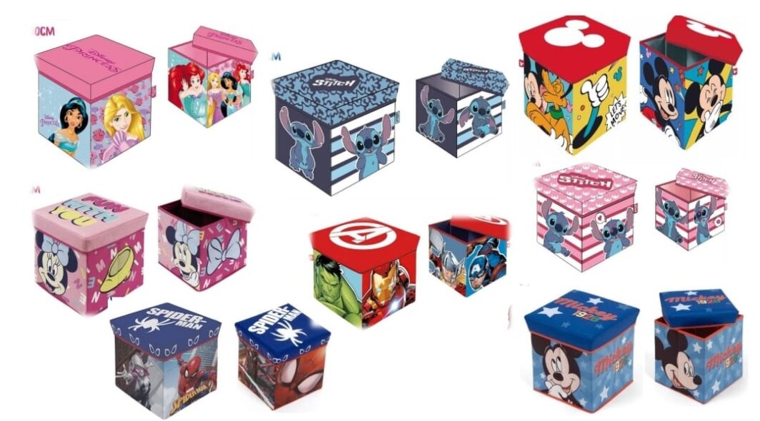 POUF CONTENITORE DISNEY MARVEL WARNER