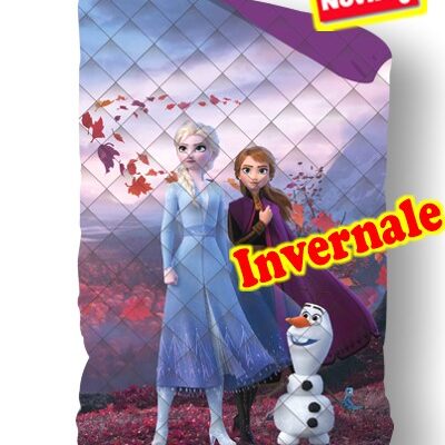 TRAPUNTA-PIUMONE INVERNALE per  LETTO SINGOLO ( 1 Piazza ) "FROZEN"