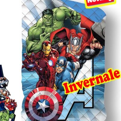 TRAPUNTA-PIUMONE INVERNALE per  LETTO SINGOLO ( 1 Piazza ) "AVENGERS"