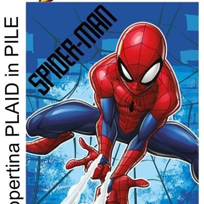 COPERTINA PLAID IN PILE 

 " SPIDERMAN  "

Misure : Cm.100 x 140