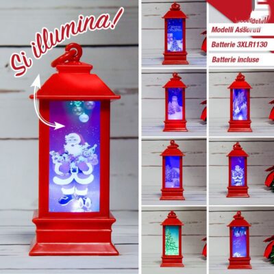 LANTERNA NATALE CON LUCE BATT. 3XLR1130 INCLUSE
MODELLI E COLORI ASSORTITI