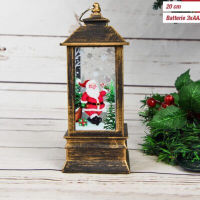 LANTERNA NATALE C/LUCE CM. 20 BATT. 3XAAA