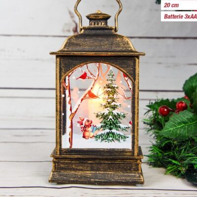 LANTERNA NATALE C/LUCE CM. 20 BATT. 3XAAA