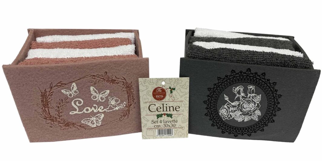 CESTINO 4 LAVETTE MOD. "CELINE"
