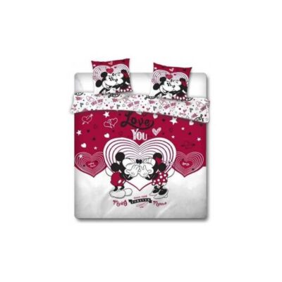 Copripiumino MICKEY E MINNIE LOVE IN ROSSO 2P