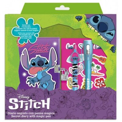 Diario segreto con penna e penna magica in gift box - Stitch