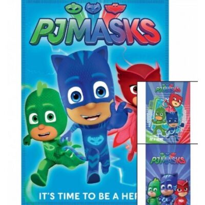 Coperta Plaid Morbida e Calda 100x140cm per Bambini Pile con stampa (PJ MASK)