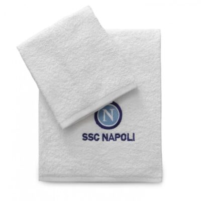 ASCIUGAMANO + OSPITE NAPOLI RIC. BIANCO/AZZ.i