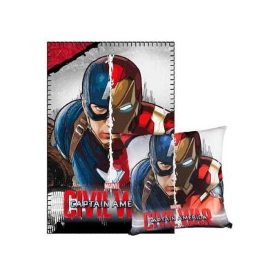 SET PLAID CON CUSCINO CAPTAIN AMERICA CIVIL WAR