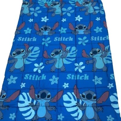 TRAPUNTA-PIUMONE INVERNALE per  LETTO SINGOLO ( 1 Piazza ) "STITCH" Haway"