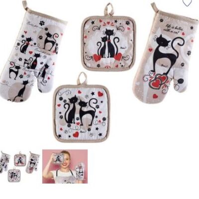 SET CUCINA GUANTO E PRESINA "PRETTY CAT"