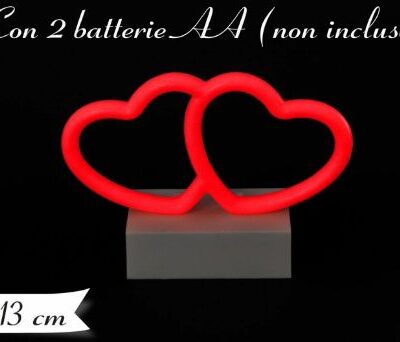 DEC LUMINOSA CON CUORI
MIS. 18X13 CM