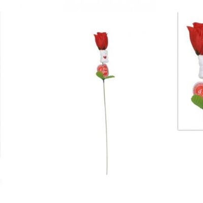Rosa Rossa 
con Bear in polistirolo
h. 50 cm 
Regalo San Valentino