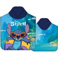 ACCAPPATOIO PONCHO "STITCH" AZZURRO