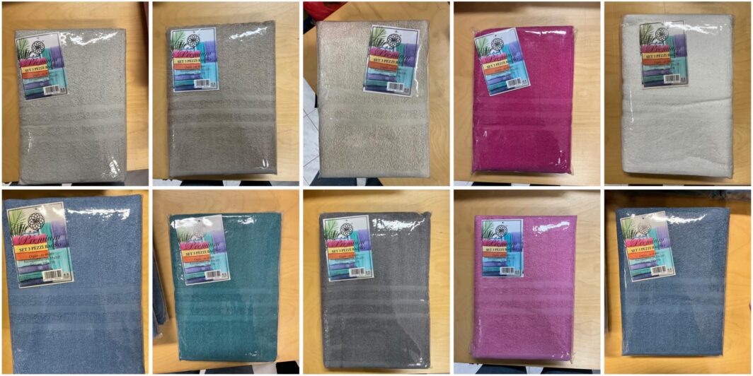 SET ASCIUGAMANI 3PZ BAGNO
 TINTA UNITA "PREMIUM"