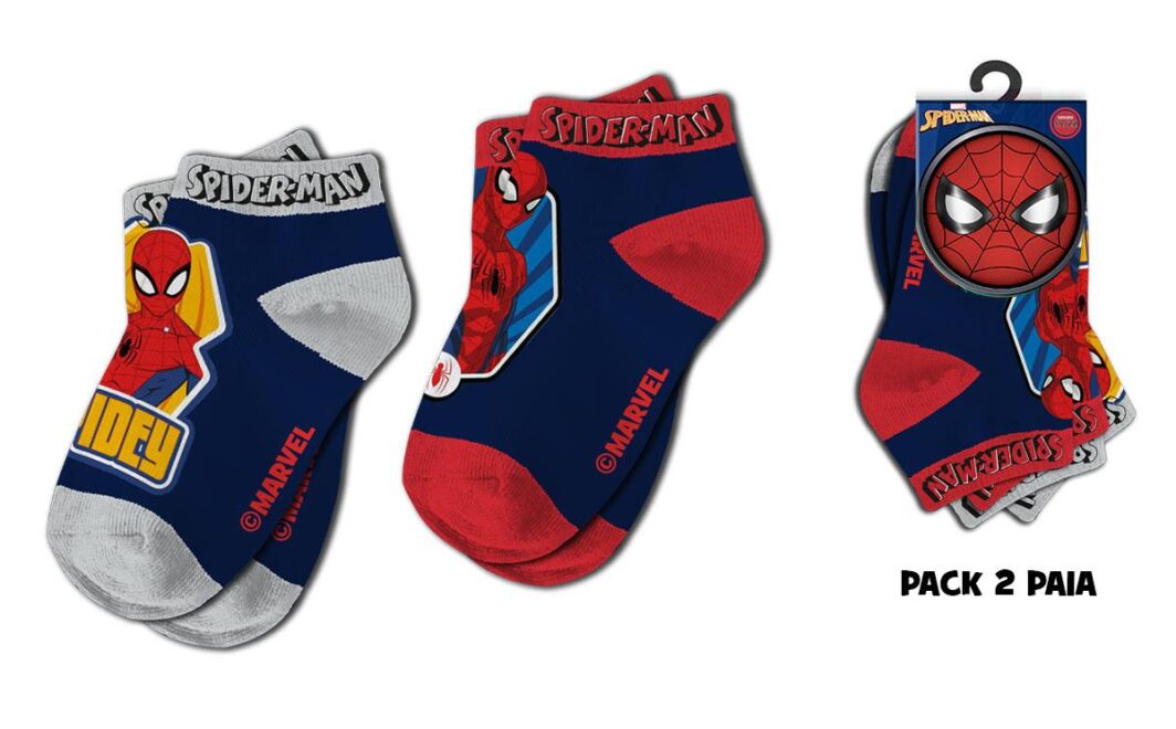 CALZINI MINI 2 PAIA "SPIDERMAN"