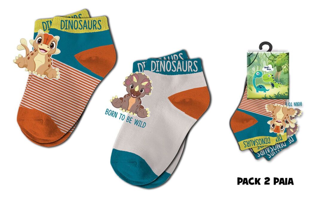 CALZINI MINI 2 PAIA "DINOSAURO"
