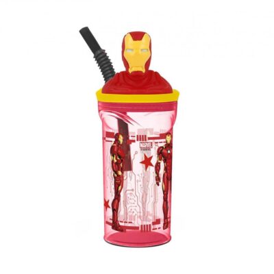 IRON MAN BICCHIERE CON CANNUCCIA 3D TRITAN AVENGERS