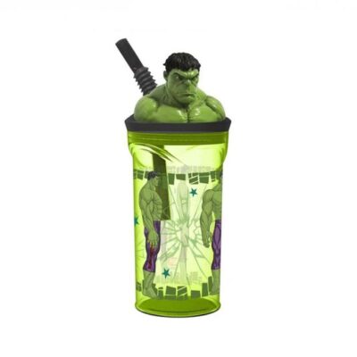HULK BICCHIERE CON CANNUCCIA 3D TRITAN