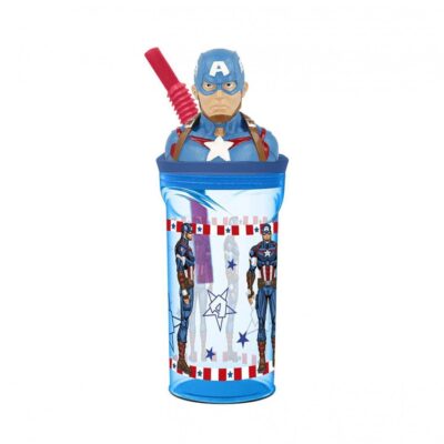 CAPTAIN AMERICA BICCHIERE CON CANNUCCIA 3D TRITAN AVENGERS