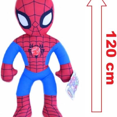 Peluche gigante Spiderman, Marvel, pupazzo per bambini con suono, 120 cm