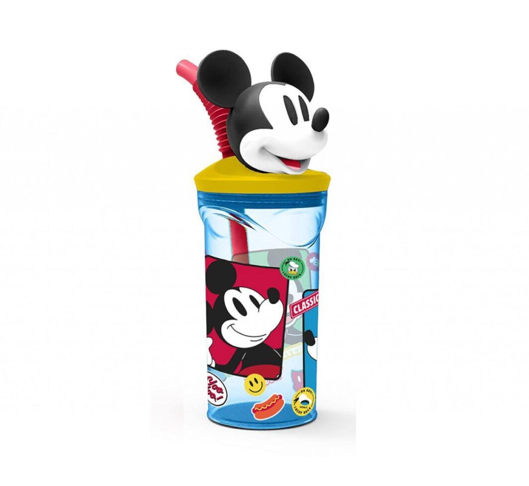 MICKEY MOUSE BICCHIERE CON CANNUCCIA 3D TRITAN