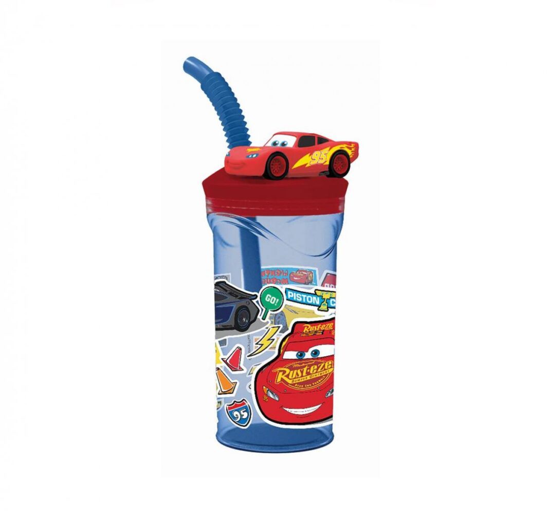 CARS  BICCHIERE CON 
CANNUCCIA 3D TRITAN