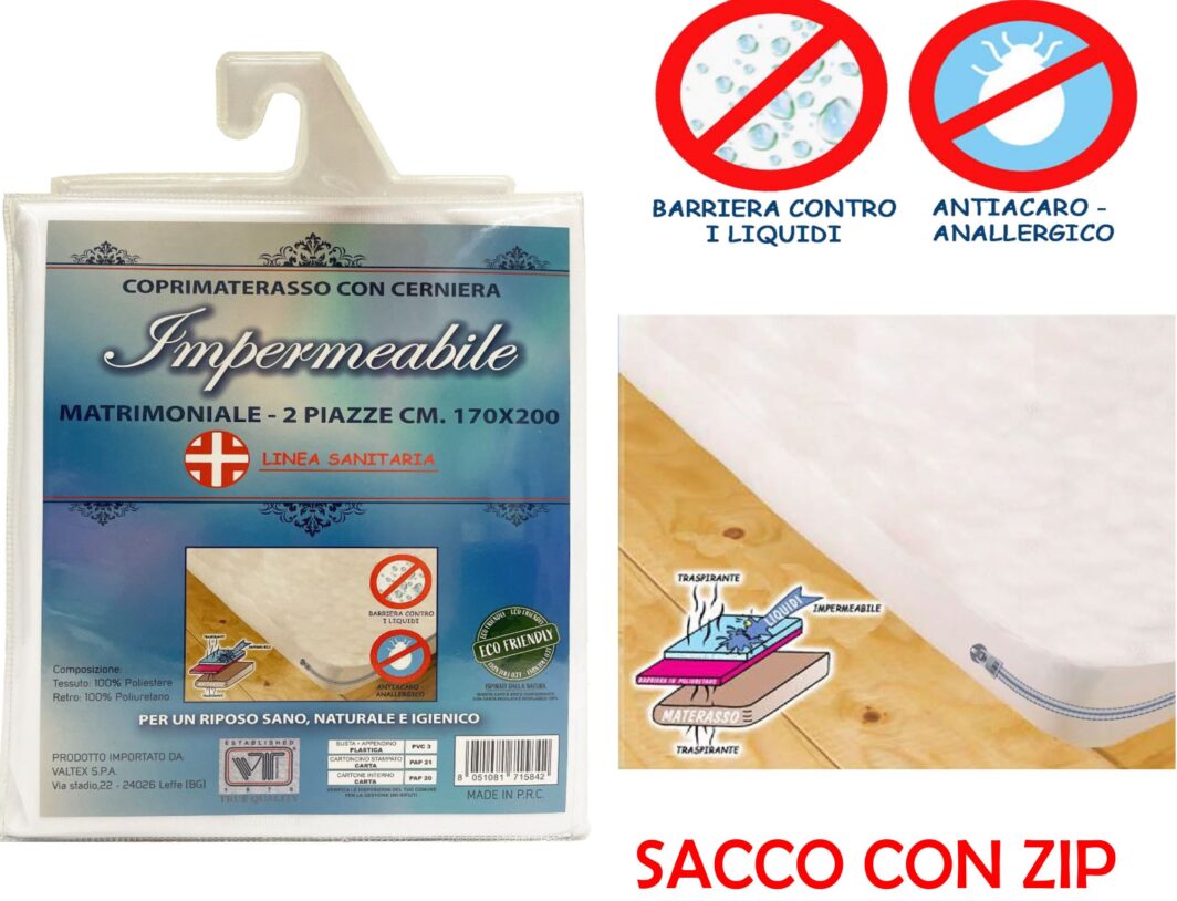 COPRIMATERASSO "SWEET DREAM"
IMPERMIABILE C/CERNIERA