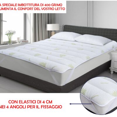 TOPPER TRAPUNTATO 
"ALOE VERA" 2P