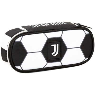 Seven Juventus - Astuccio Bustina Round Plus per la scuola o il tempo libero, 23x10x5,5cm