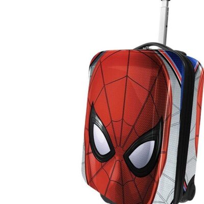 Trolley Bagaglio a Mano Con Stampa Spiderman Valigia a Due Ruote 40x28x18,5cm